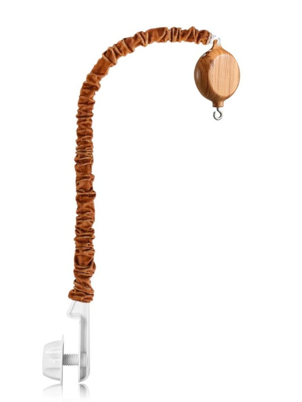 Crib Mobile Hanger & Holder with Music Box, 28 Inch Wood-Look